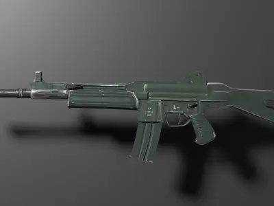 Assault rifle Cetme L Low-poly 3D model