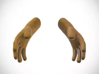 Welding Gloves Low-poly 3D model