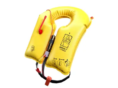 Airplane Life Jacket Low-poly 3D model