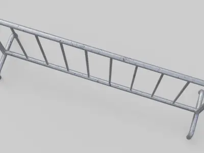 Road Safety Barrier 1 Low-poly 3D model