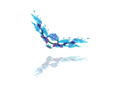 Crystal Bow Low-poly 3D model