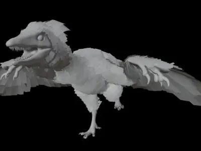 Archaeopteryx Free low-poly 3D model