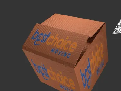 Folding Box Free low-poly 3D model