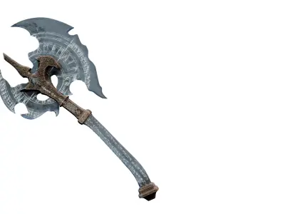 Axe Runebreaker Low-poly 3D model