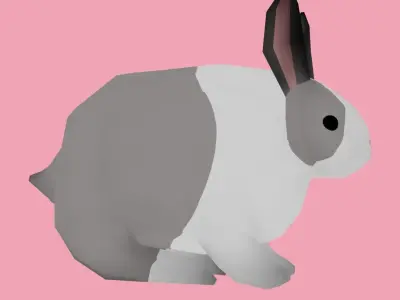 Rabbit Low-poly 3D model buy
