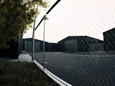 City Hangar Garage Complex 3D Environment 3D model