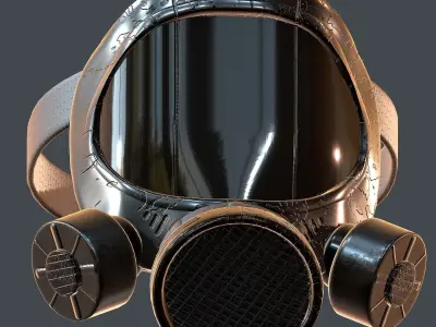 Gas mask helmet 3d model scifi Low-poly  Low-poly 3D model purchase