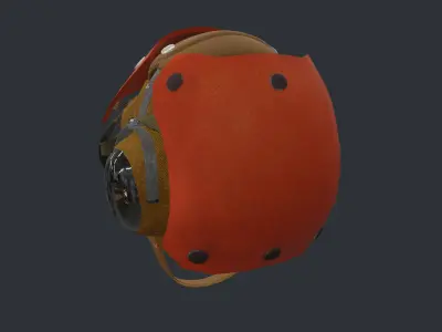 Flight deck Helmet Low-poly 3D model