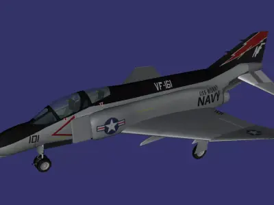 McDonnell Douglas F-4 Phantom Free low-poly 3D model
