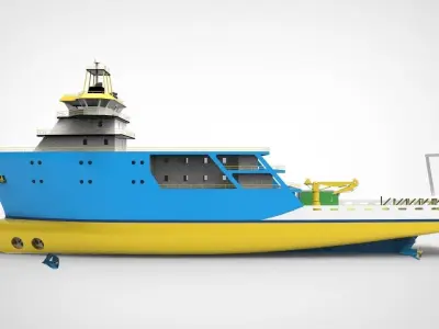 Supply Ship  Low-poly 3D model