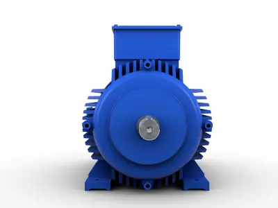 Electric motor 3D model Textured
