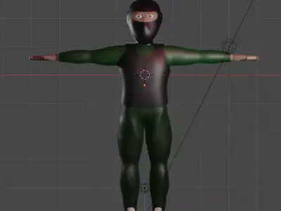 Soldier 3D model ninja 3D model