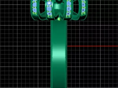 Bow tie high jewelry ring 2 part 3D print model