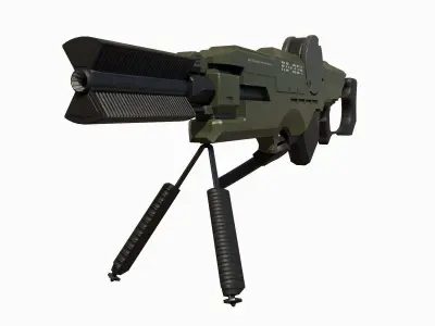 Sci-Fi Rifle Low-poly 3D model buy