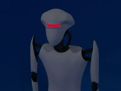 Robot of artificial intelligence 3D model
