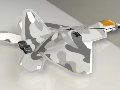 Lockheed Martin F-22 Raptor Fighter Jet Model 3D model