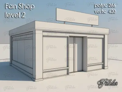 Fan Shop Low-poly 3D model