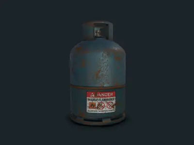 Gas bottle 3D Prop Low-poly 3D model