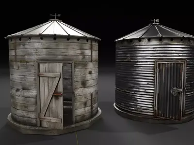 Barn Props Pack - 15 Game Ready Assets Low-poly 3D model