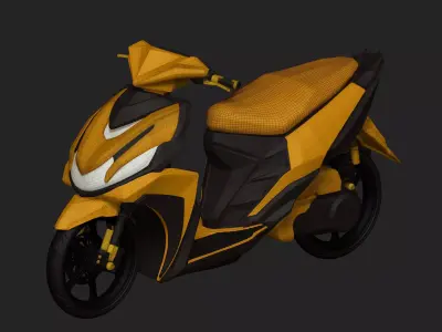 Yamaha Mio 125 Base 3D Model    FBX 3D Print  Customizable Low-poly 3D model