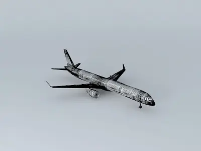 Template Boeing 757 300W Free 3D model