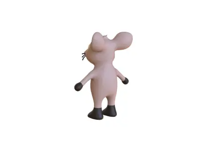 High-Quality 3D Cute Rat for Games Low-poly 3D model