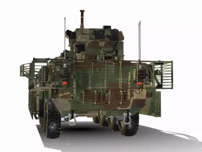 M1128 STRYKER MGS 8X8 Low-poly 3D model