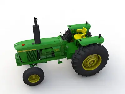 John Deere 4620 Tractor 1971 3D model