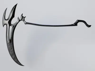 Fantasy Scythe Low-poly 3D model