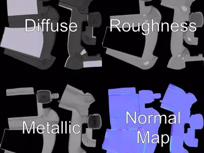 Rugged Tablet Model Pack Low-poly 3D model