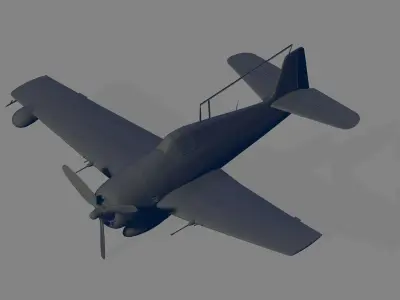 F6F-5N Hellcat 3D model