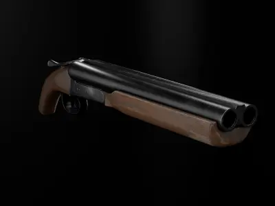 Western Sawed-off Low-poly 3D model