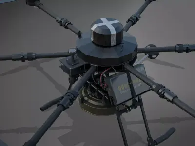 Hexacopter Vampire  Low-poly 3D model