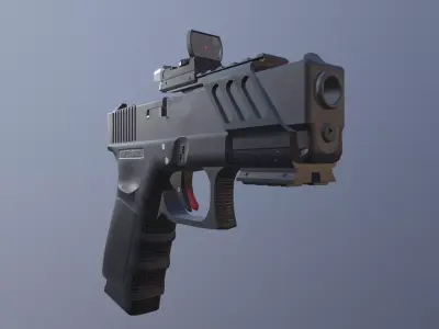 PISTOL MADE FOR YOUR GAME Low-poly 3D model