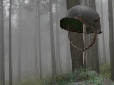 WWI helmet lowpoly Low-poly 3D model