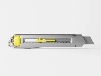 Cutter Knife or a Paper Cutter Low-poly 3D model