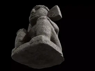 Aztec Precolumbian Statue 3D model