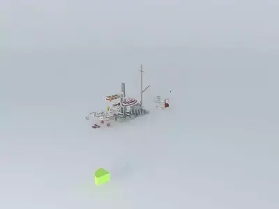 Kaiserliche Marine Kanonenboot SMS Afrika FULL INTERIOR  part... Free 3D model