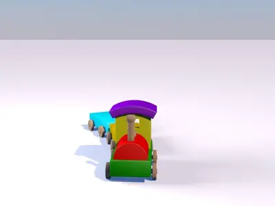 Wood Train Toy 3D print model