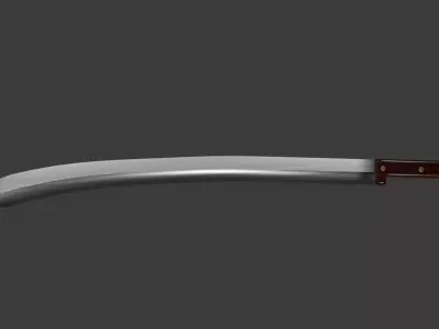 Scimitar Sword 3D Model Low-poly 3D model
