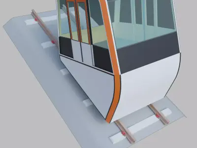 Inclined lift - funicular 3D model