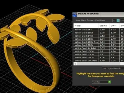 Leaf plane ladies ring 3D print model