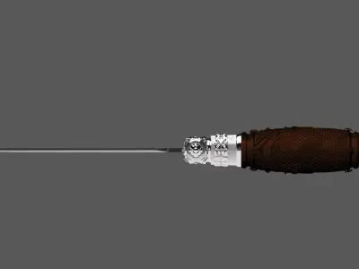 A delicate antique dagger knife 3D model