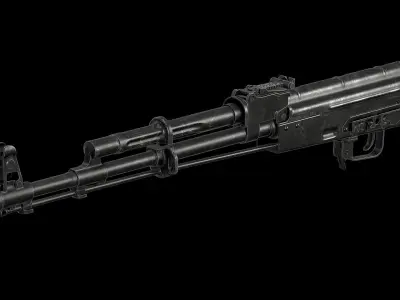 AK74 Receiver Low-poly 3D model