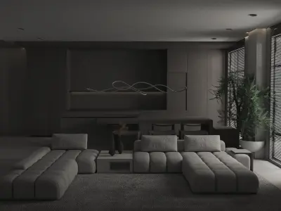 Private room Low-poly 3D model