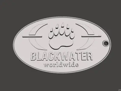 BLACKWATER - Army badge Free 3D print model