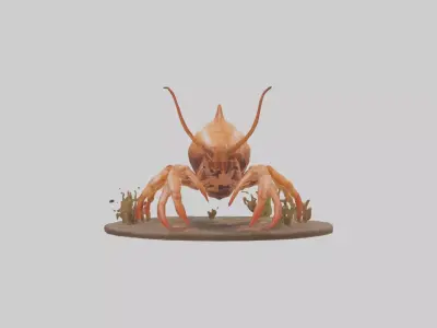 Krakenshrimp Model Low-poly 3D model