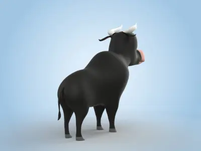 Cartoon Bull 3D model