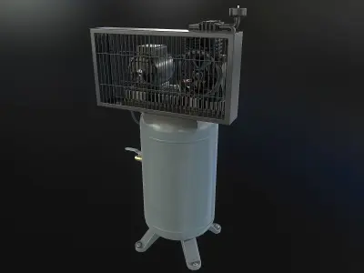 Air Compressor Low-poly 3D model order