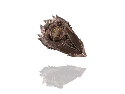 Steampunk Shield 3D model